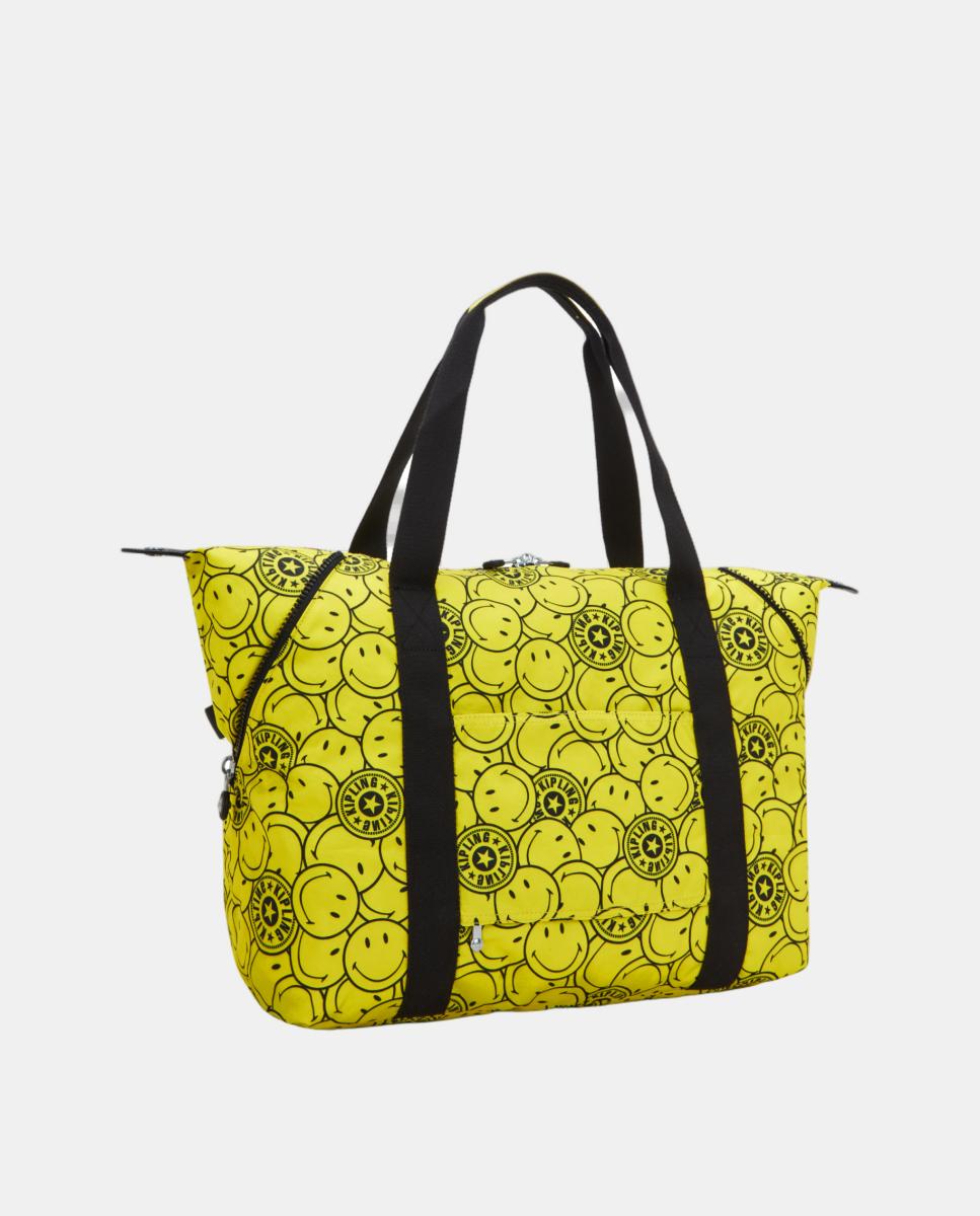 Mala Tipo Tote de Viagem Modelo ART M com Pega para Trolley Amarelo-2