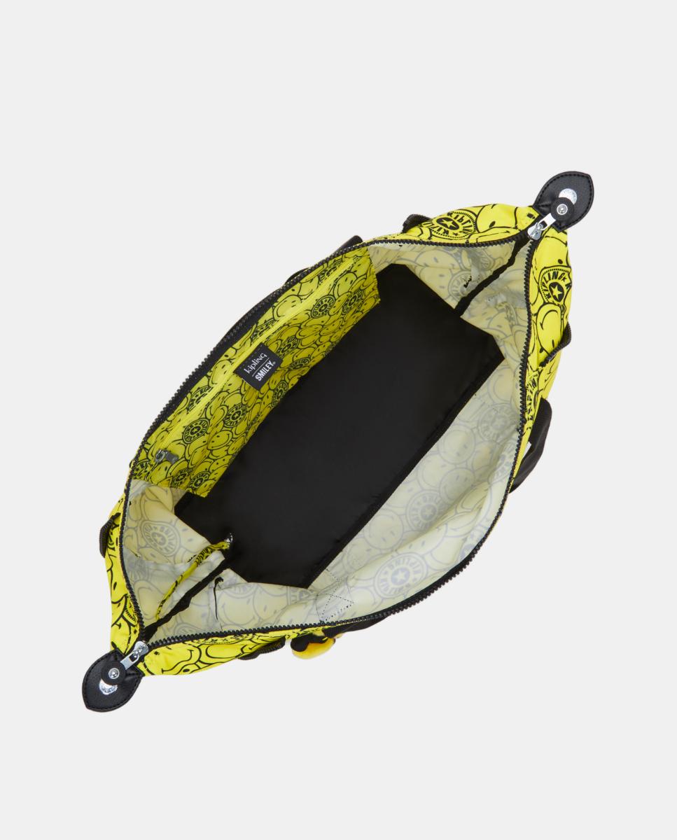 Mala Tipo Tote de Viagem Modelo ART M com Pega para Trolley Amarelo-3