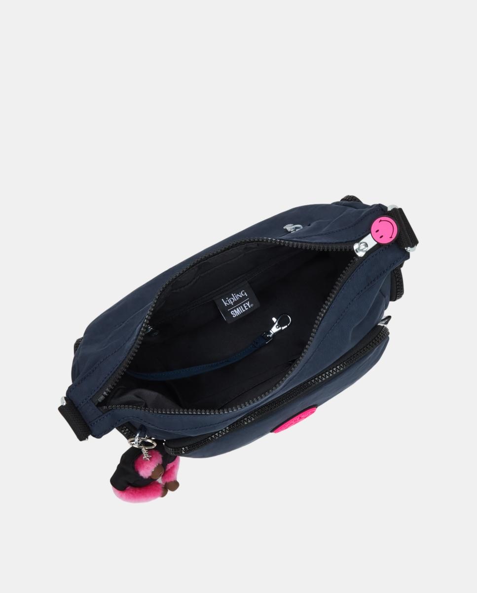 Mala a Tiracolo Média com Correia Ajustável, Modelo Gabb S Azul-3