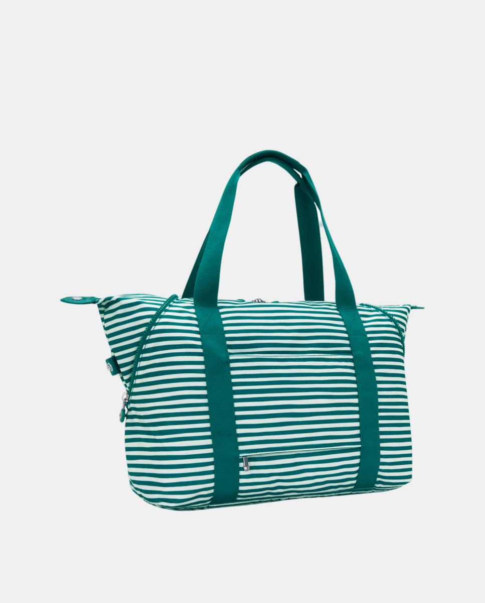 Mala Tipo Tote de Viagem Modelo ART M com Pega para Trolley Verde-2