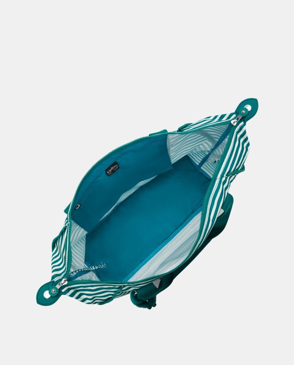 Mala Tipo Tote de Viagem Modelo ART M com Pega para Trolley Verde-3