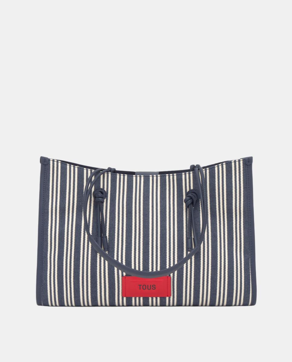 Mala Shopper Extra Grande Summer Holidays Jacquard Azul-marinho-2