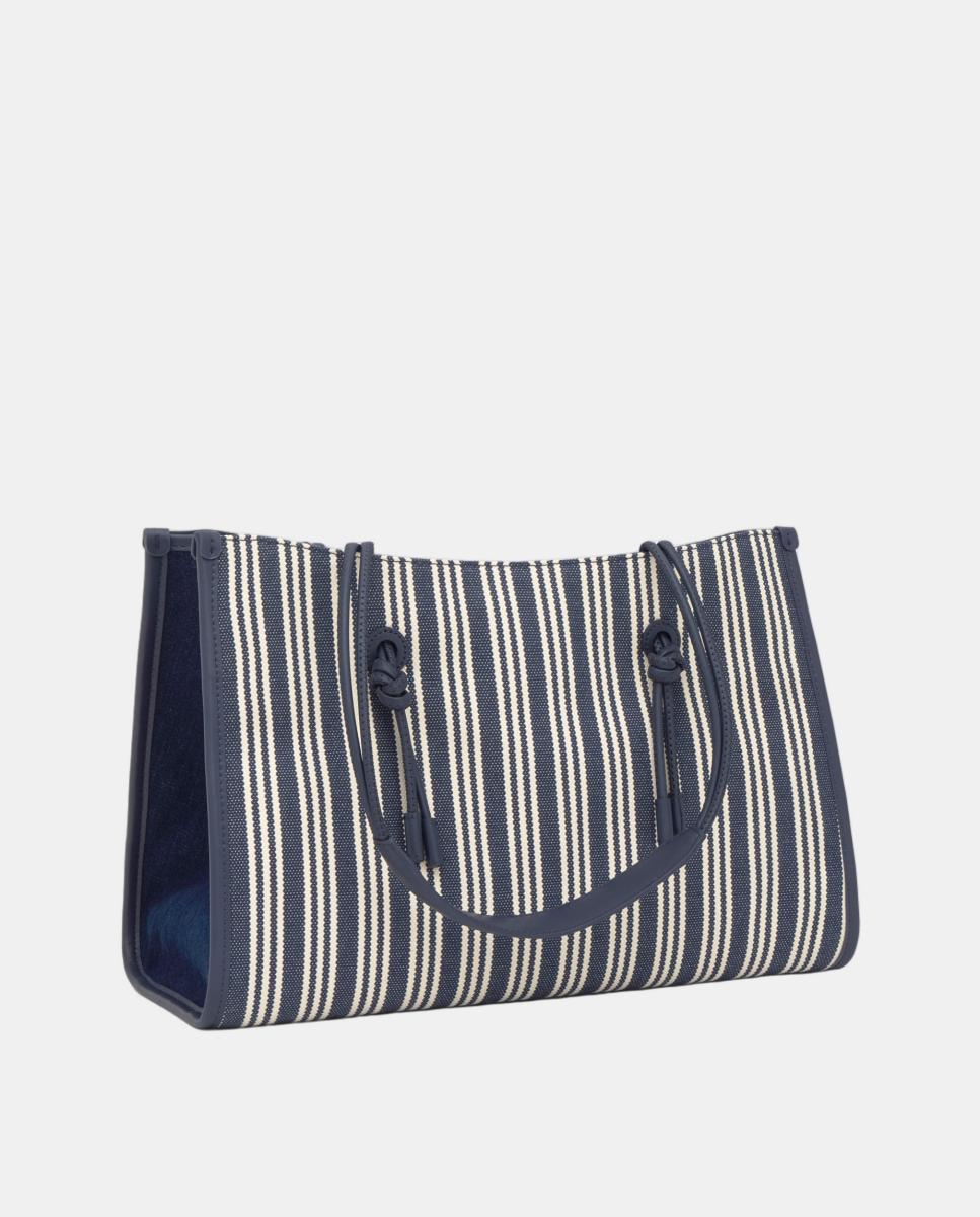 Mala Shopper Extra Grande Summer Holidays Jacquard Azul-marinho-3