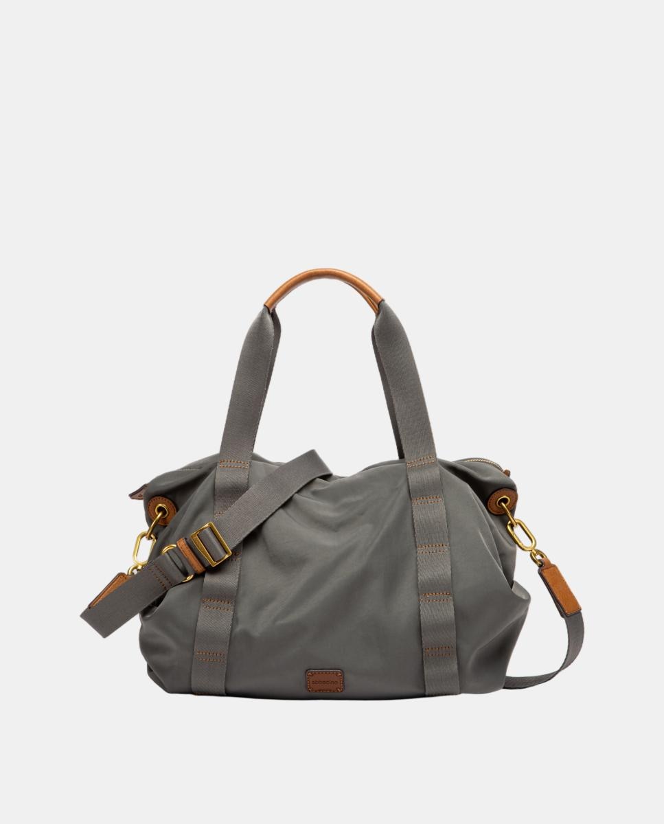 Mala Shopper em Materiais Reciclados Cinzento-4