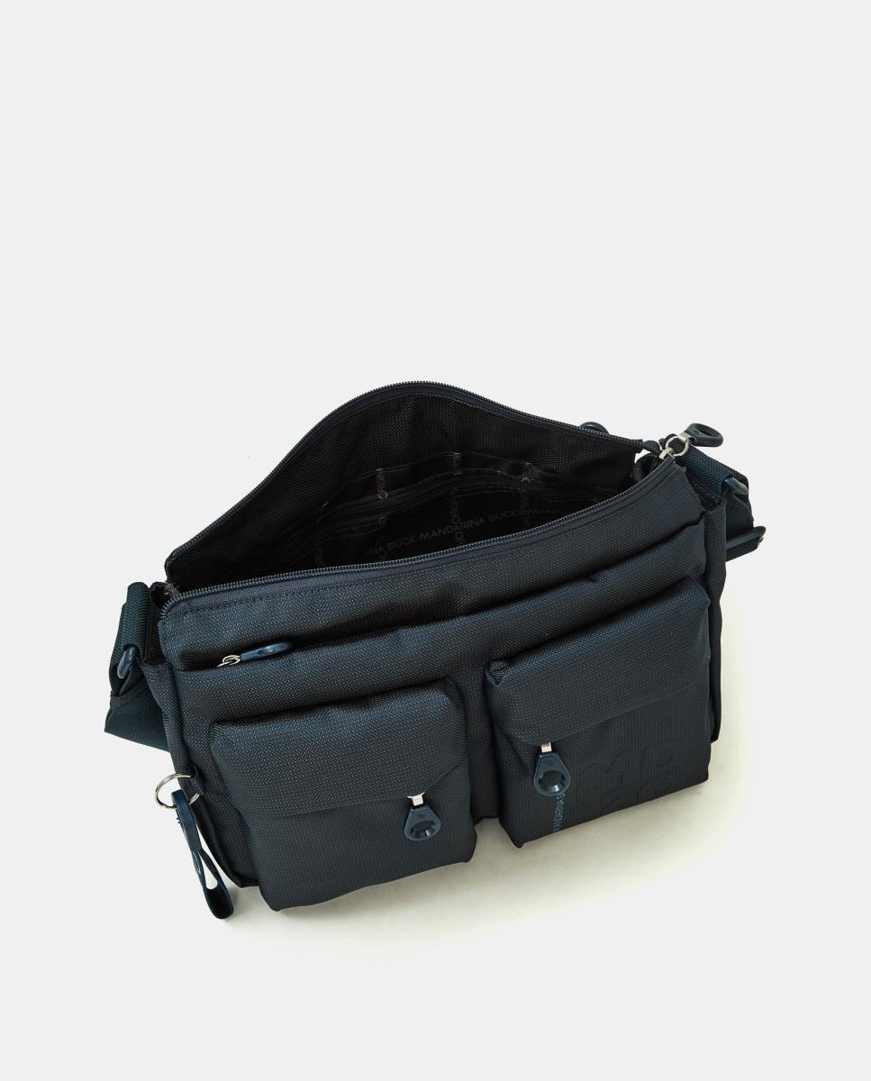 Bandolera en tejido multibolsillos - Mandarina Duck - Verde oscuro Verde oscuro-4
