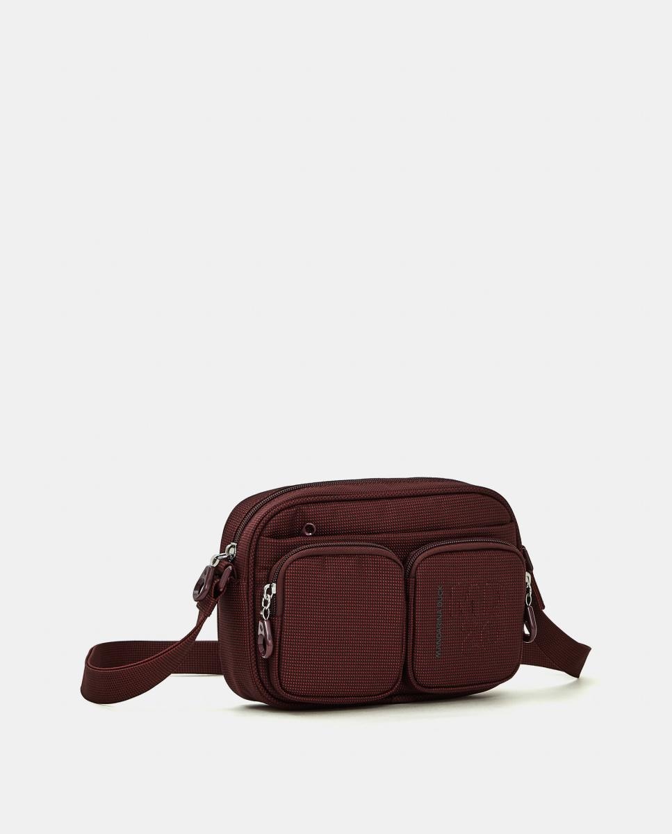 Camera bag en tejido con cremallera - Mandarina Duck - Granate Granate-2