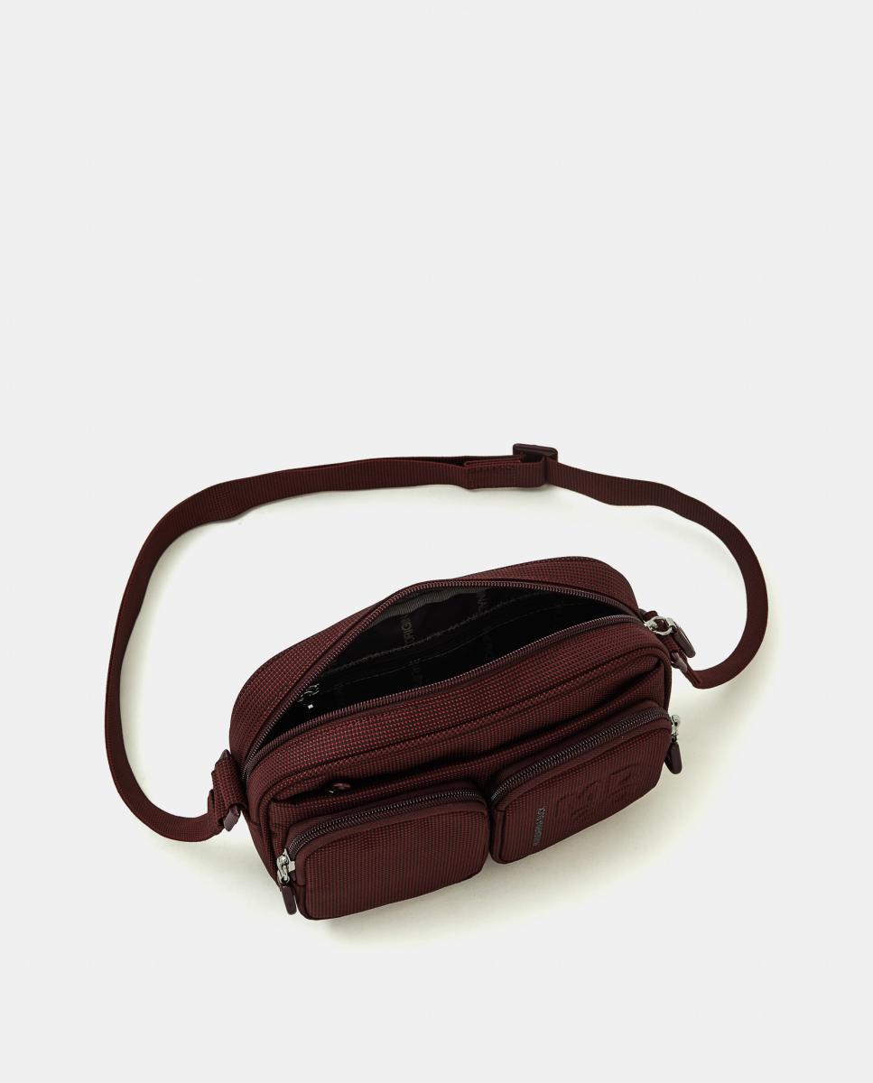 Camera bag en tejido con cremallera - Mandarina Duck - Granate Granate-4