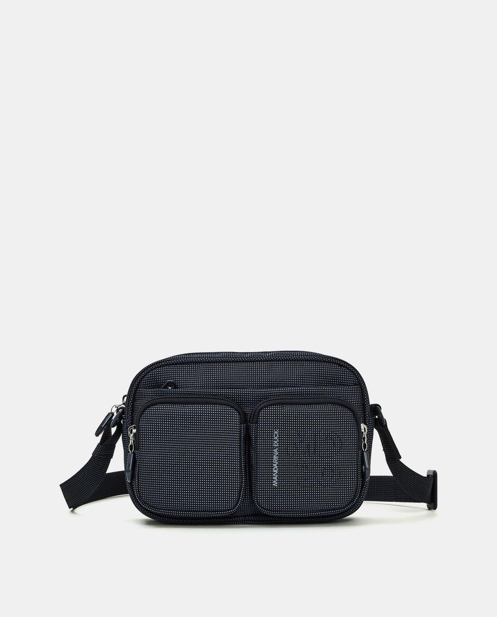 Camera bag en tejido con cremallera - Mandarina Duck - Azul marino Azul marino-1