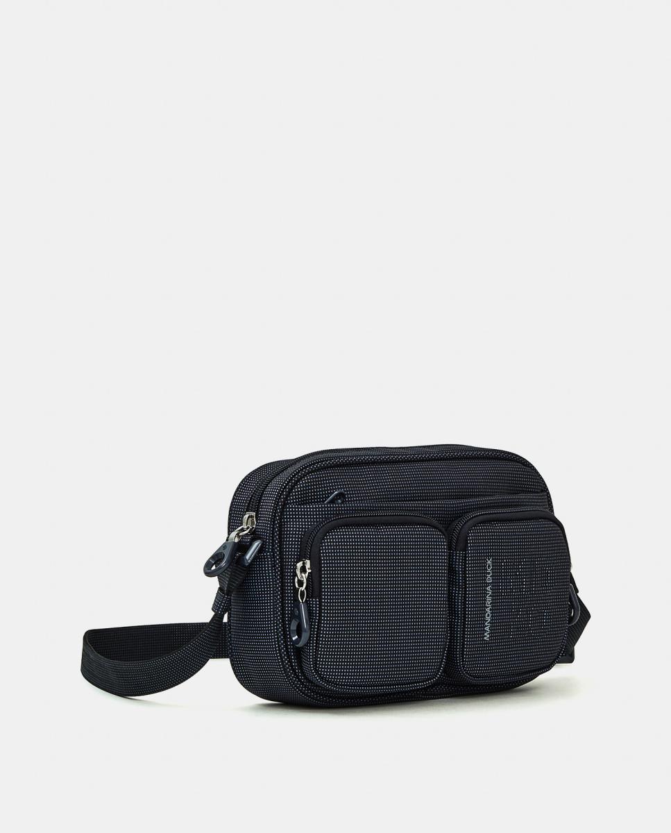 Camera bag en tejido con cremallera - Mandarina Duck - Azul marino Azul marino-2