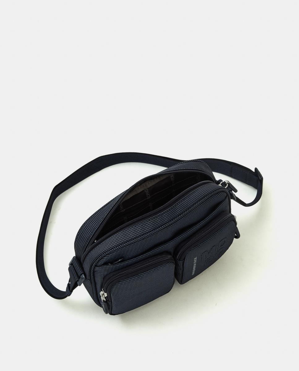 Camera bag en tejido con cremallera - Mandarina Duck - Azul marino Azul marino-4