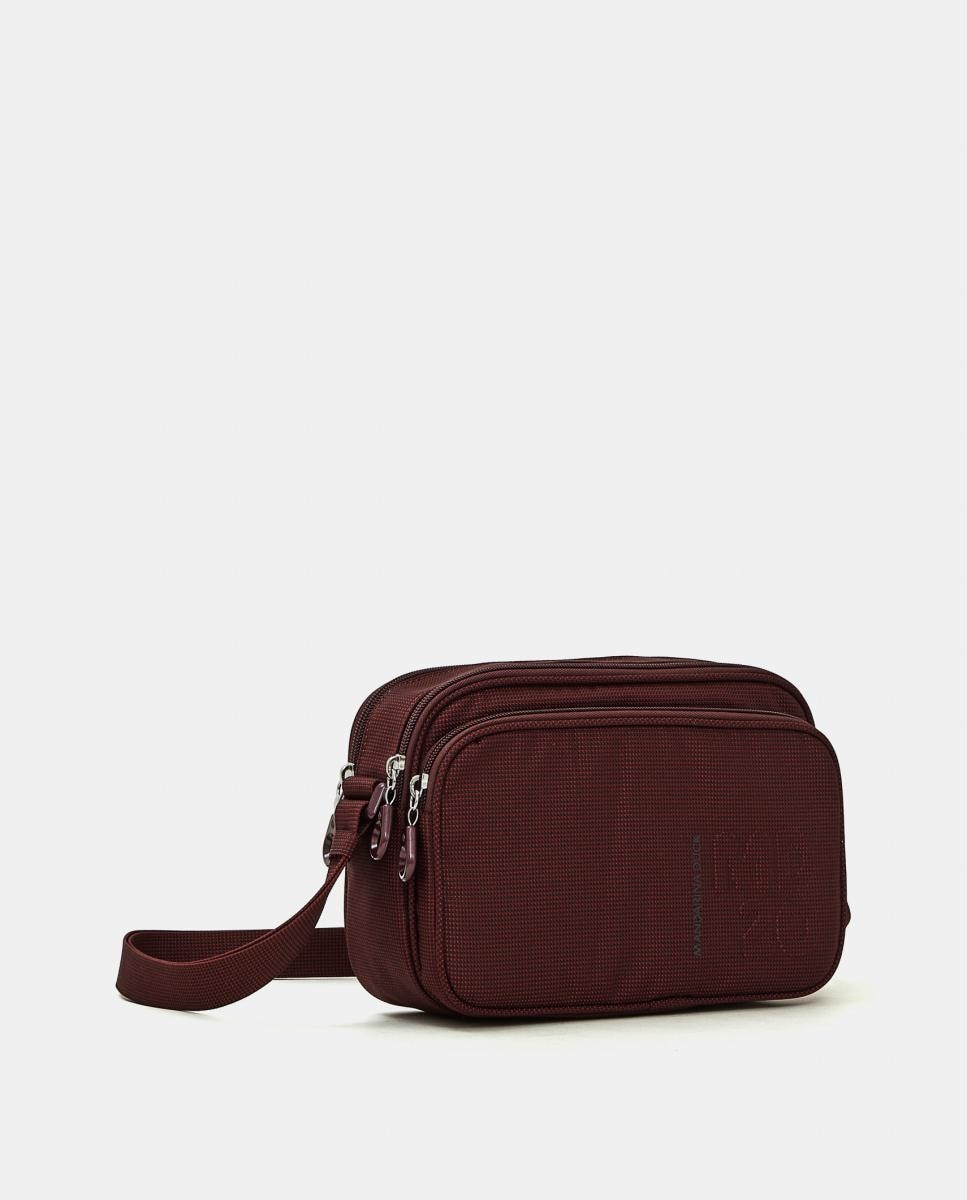 Camera bag en tejido con cremallera - Mandarina Duck - Granate Granate-2