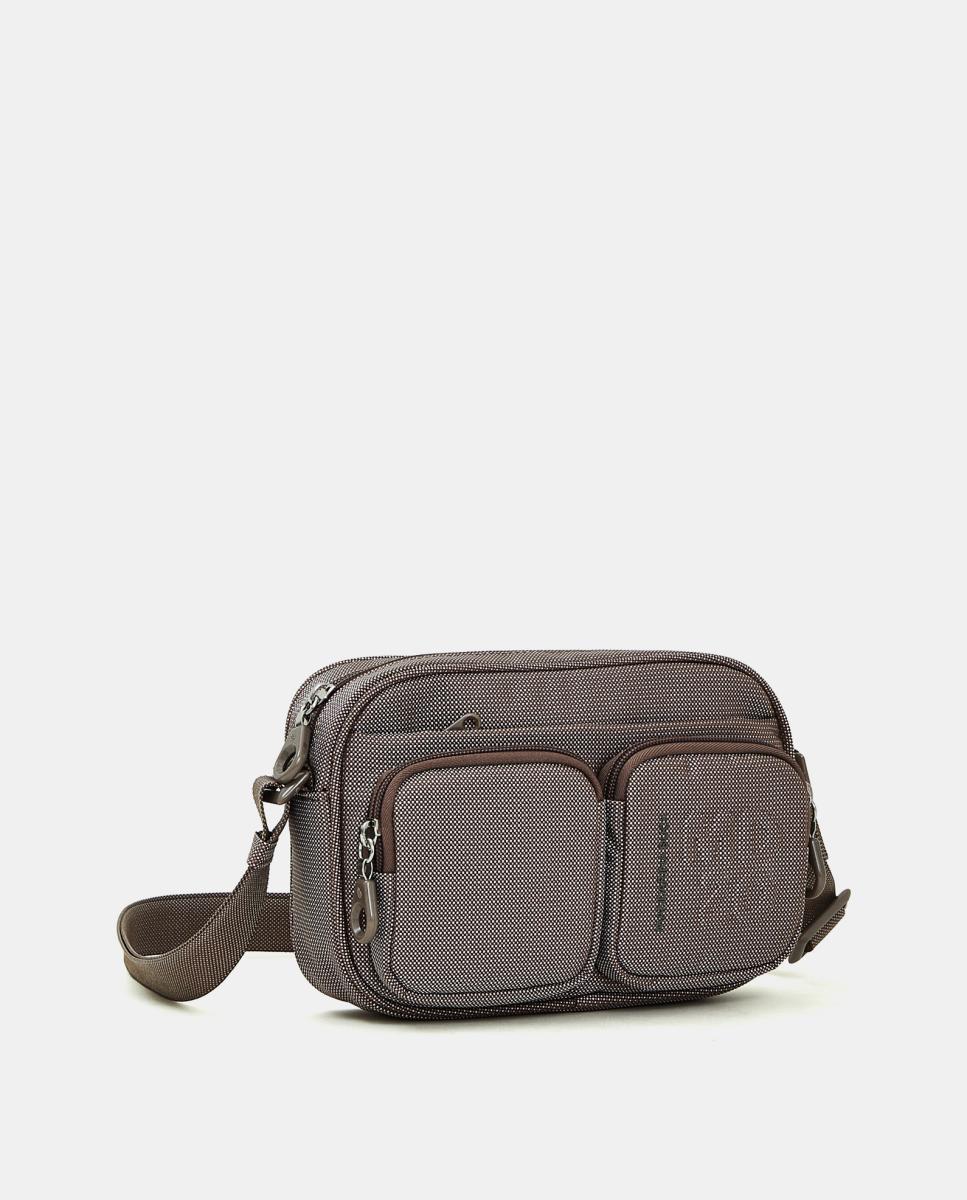 Camera bag en tejido con cremallera - Mandarina Duck - Marrón claro Marrón claro-2