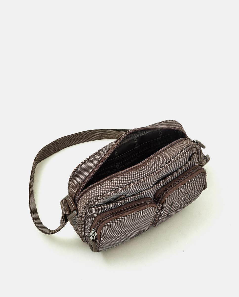 Camera bag en tejido con cremallera - Mandarina Duck - Marrón claro Marrón claro-4