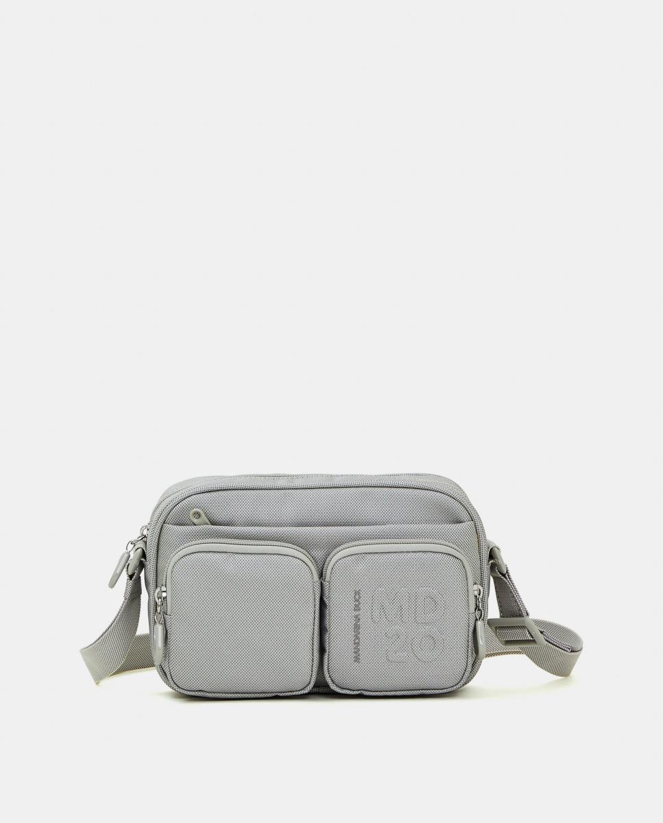 Camera bag en tejido con cremallera - Mandarina Duck - Gris claro Gris claro-1