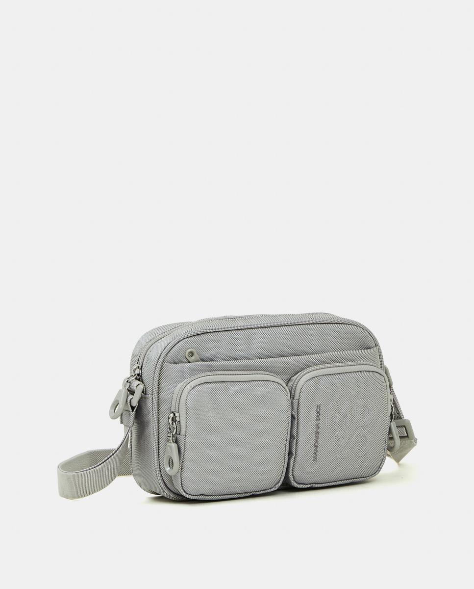 Camera bag en tejido con cremallera - Mandarina Duck - Gris claro Gris claro-2