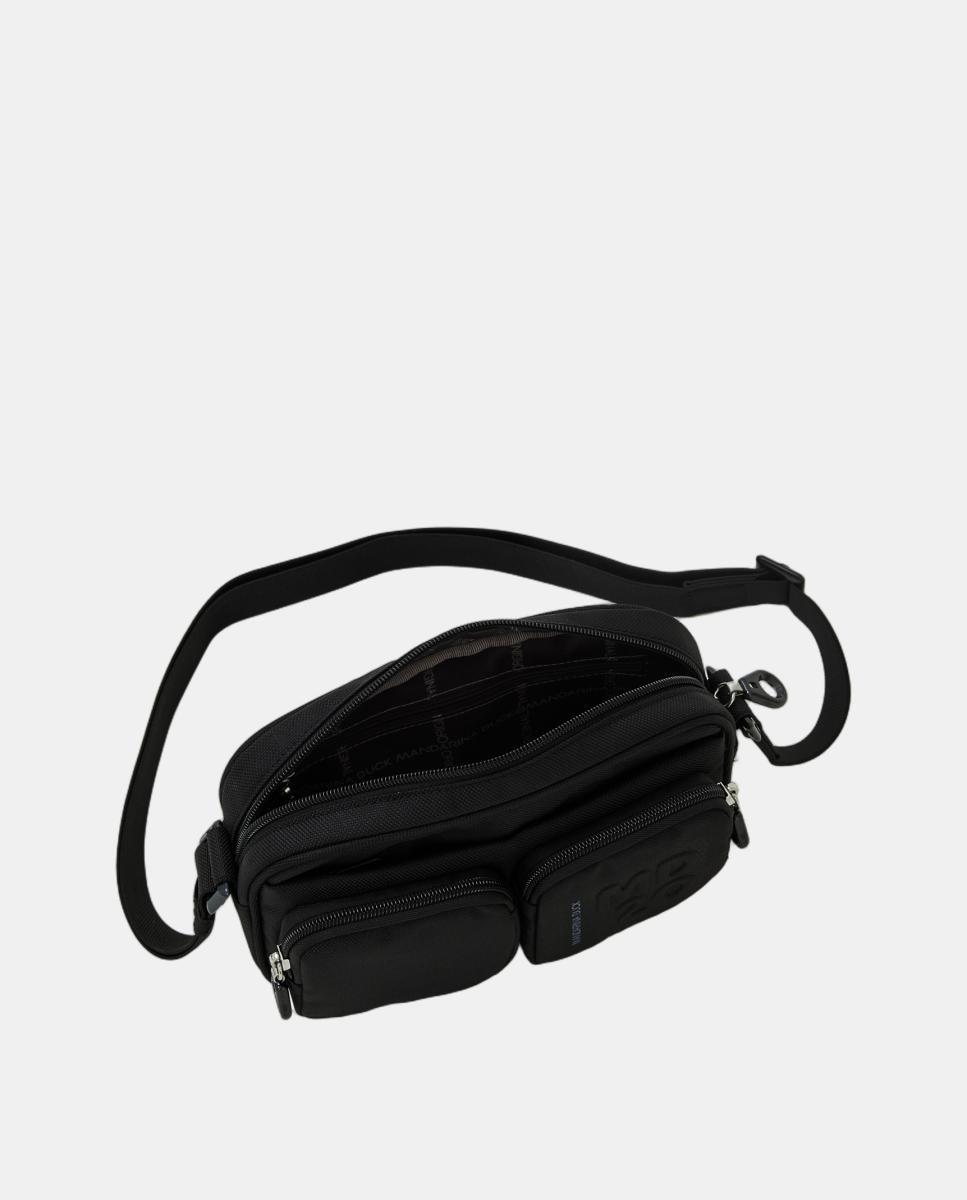 Camera Bag em Tecido com Fecho de Correr Preto-4