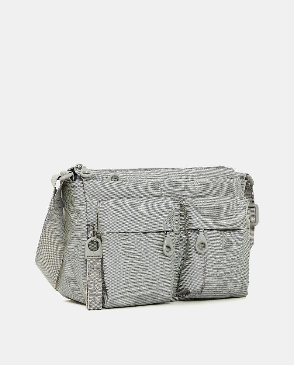 Bandolera en tejido multibolsillos - Mandarina Duck - Gris claro Gris claro-2