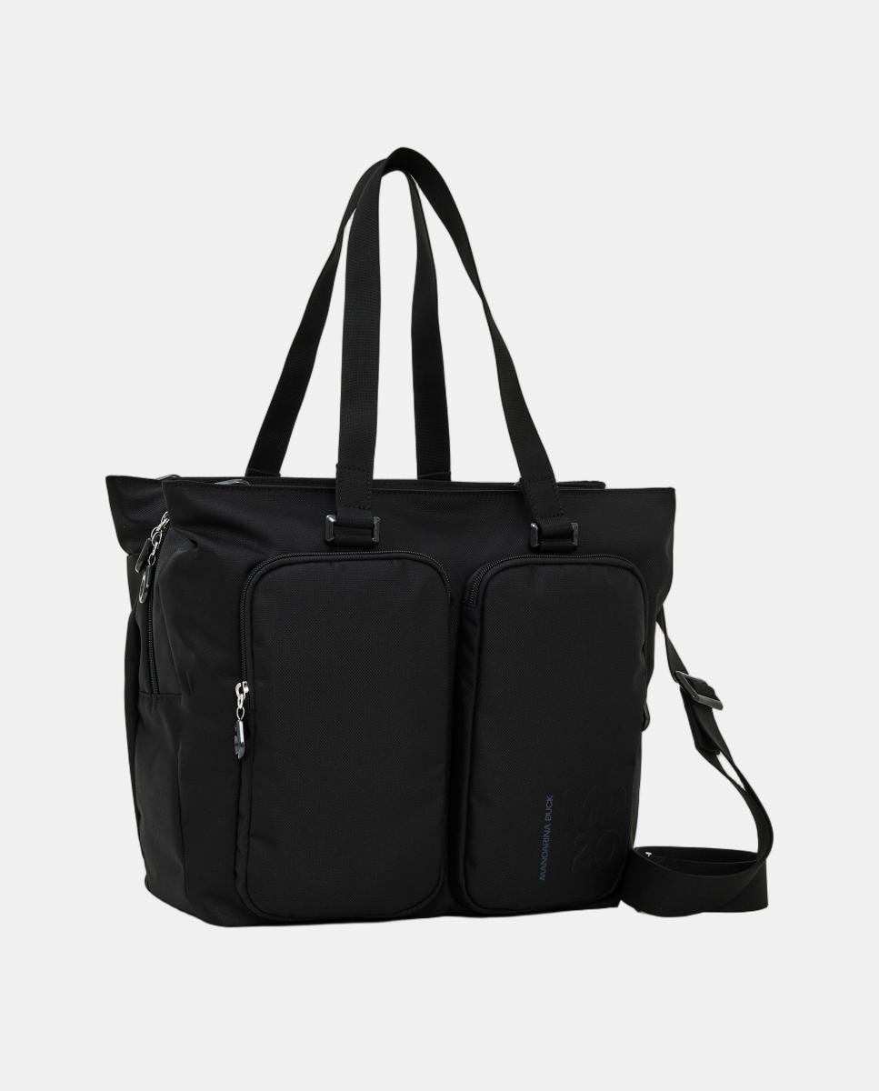 Mala Shopper em Tecido Preto-2