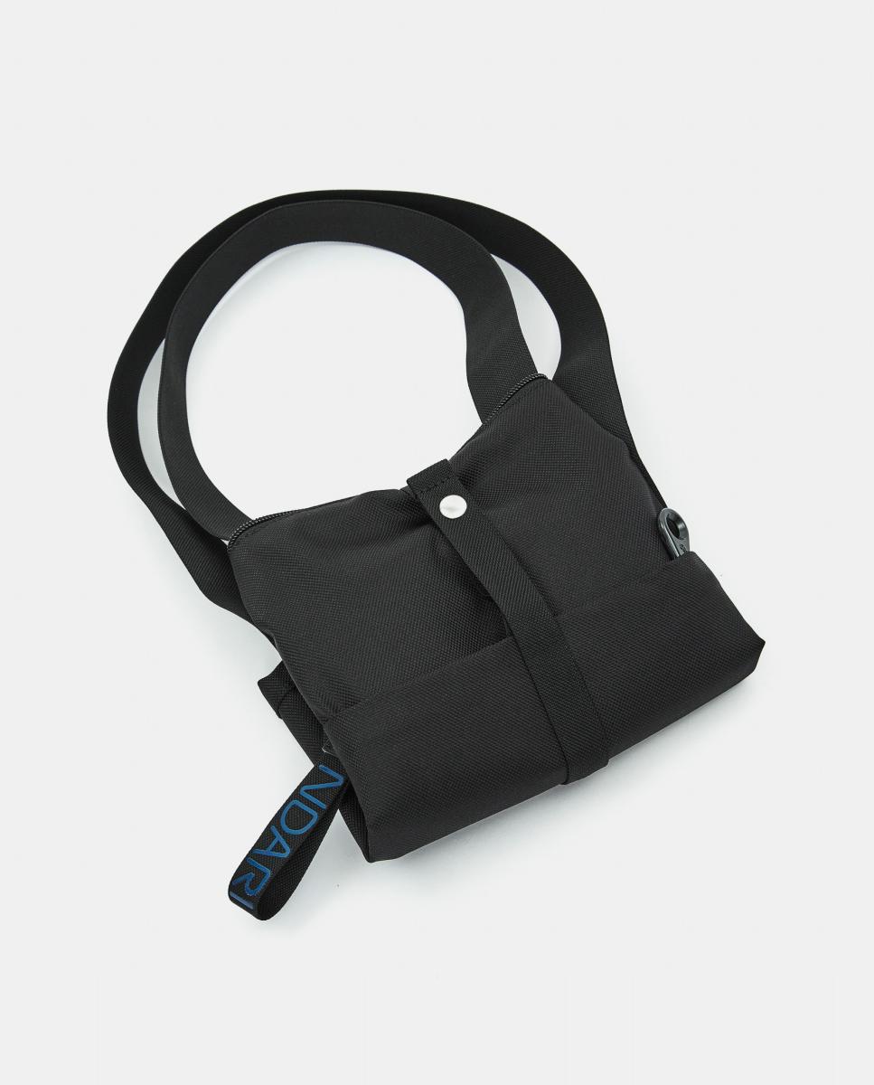 Mala Shopper em Tecido Dobrável Preto-2