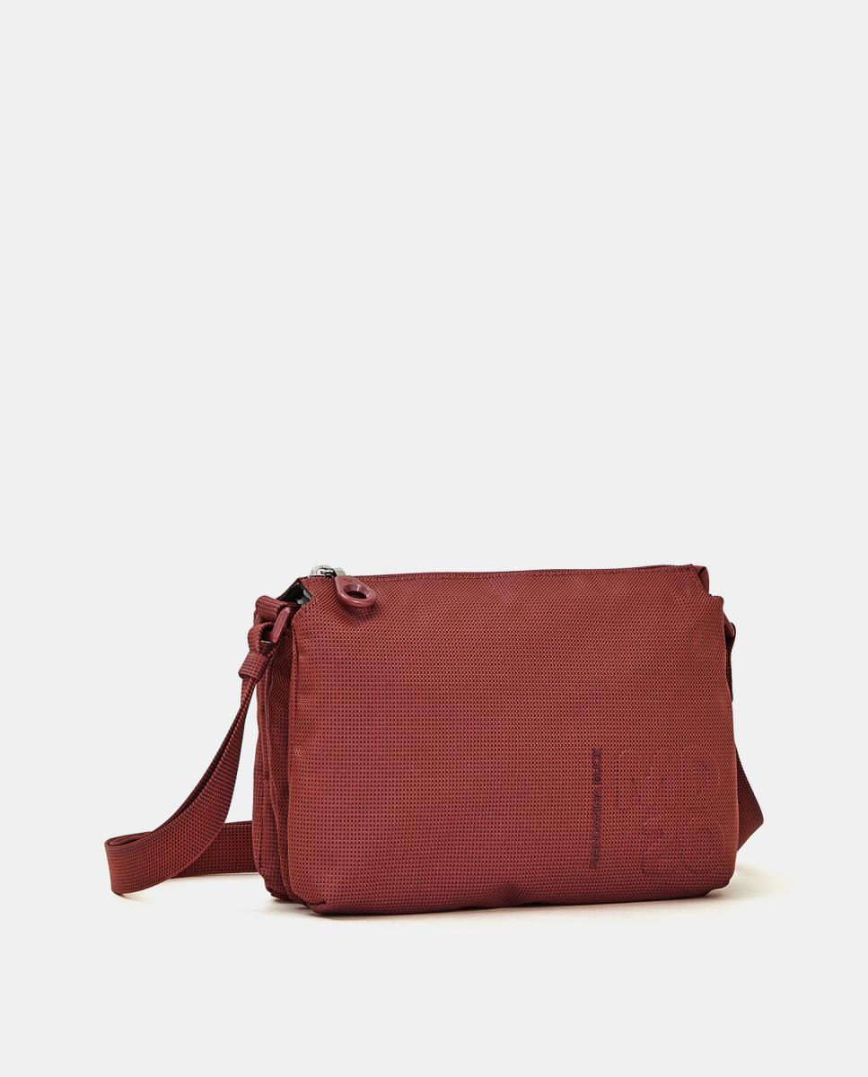 Bolsa de Cintura em Tecido com Fecho de Correr Vermelho-2