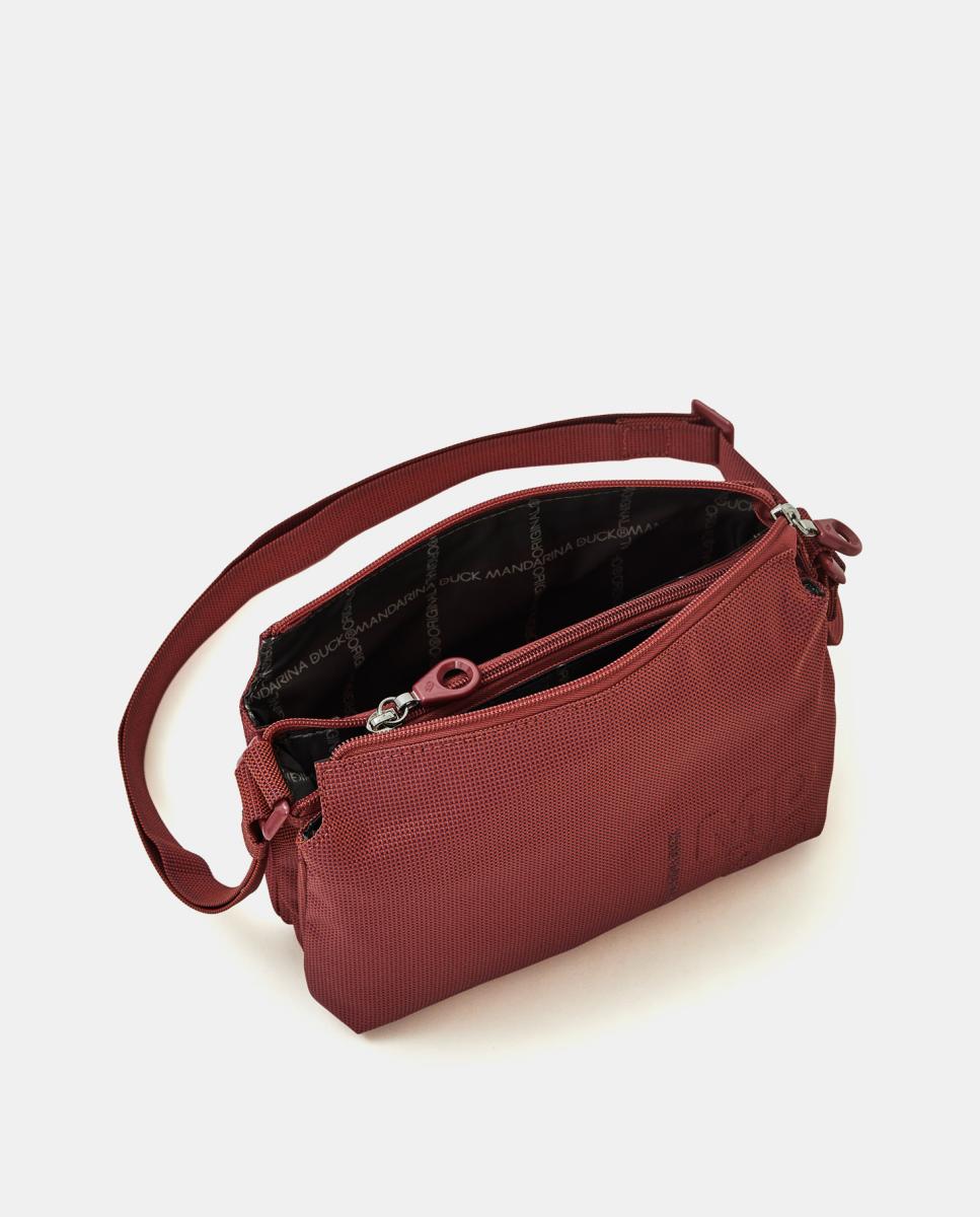 Bolsa de Cintura em Tecido com Fecho de Correr Vermelho-4