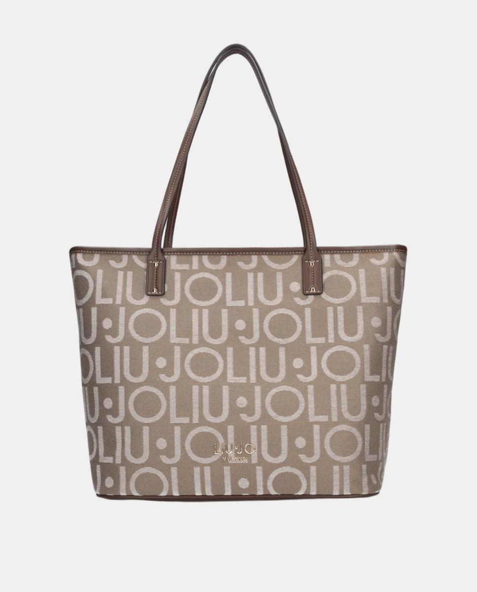 Imagem 0 de Mala Shopper em Tecido com Estampado de Logótipo