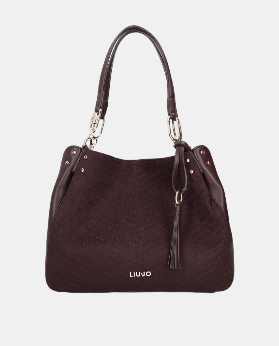 Mala Tipo Satchel Média com Alça Dupla Roxo-2