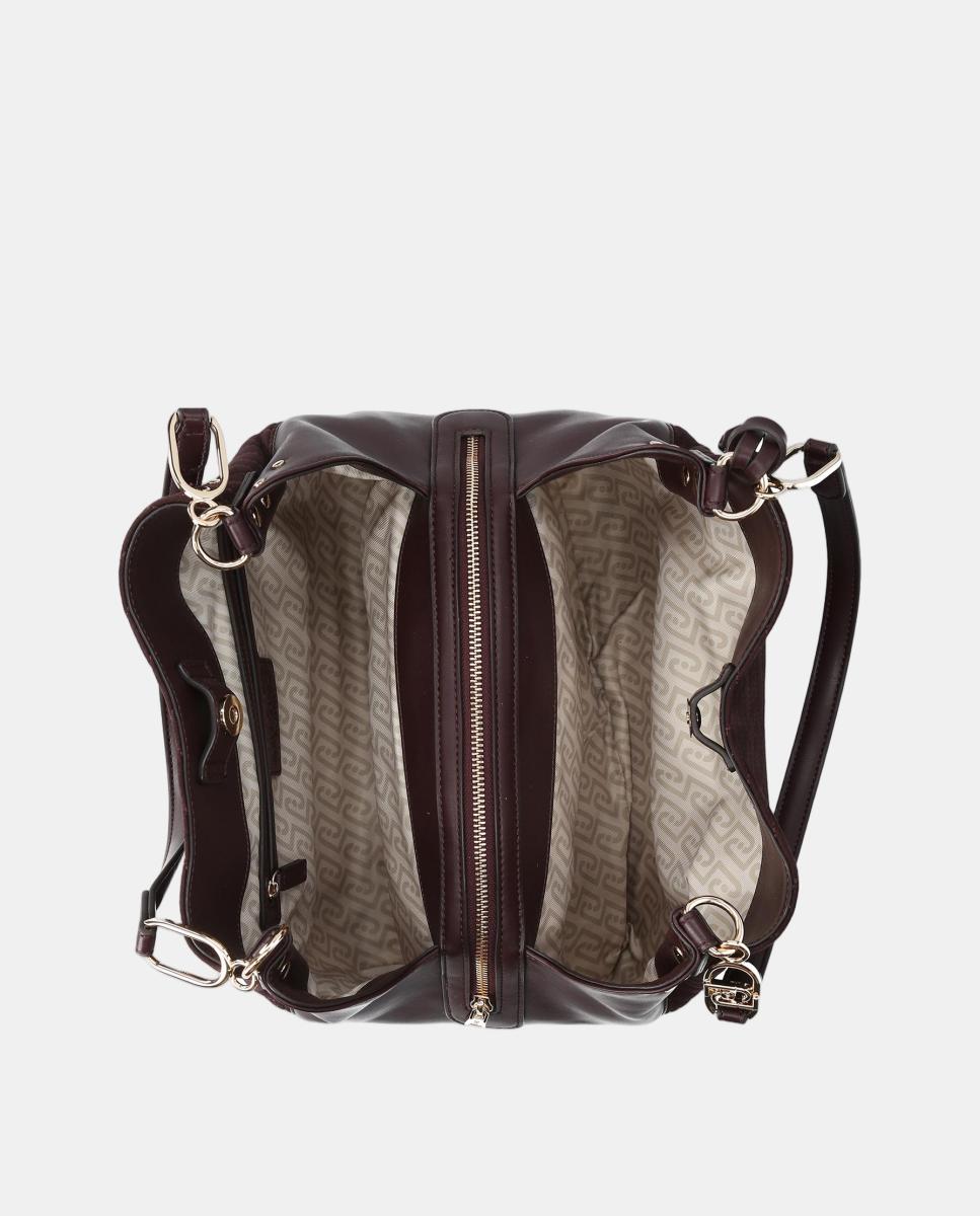 Mala Tipo Satchel Média com Alça Dupla Roxo-4