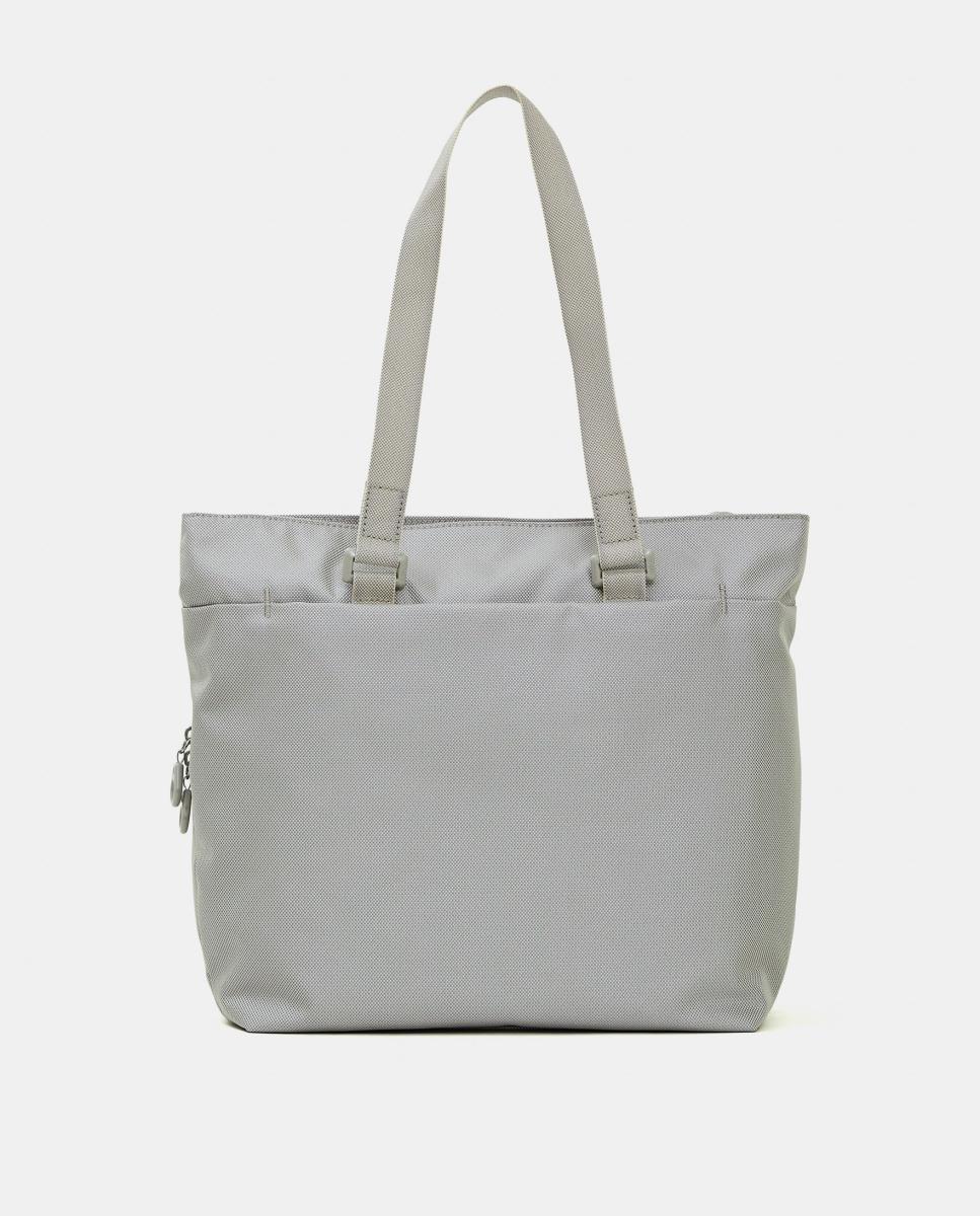 Mala Shopper em Tecido Cinzento-claro-3