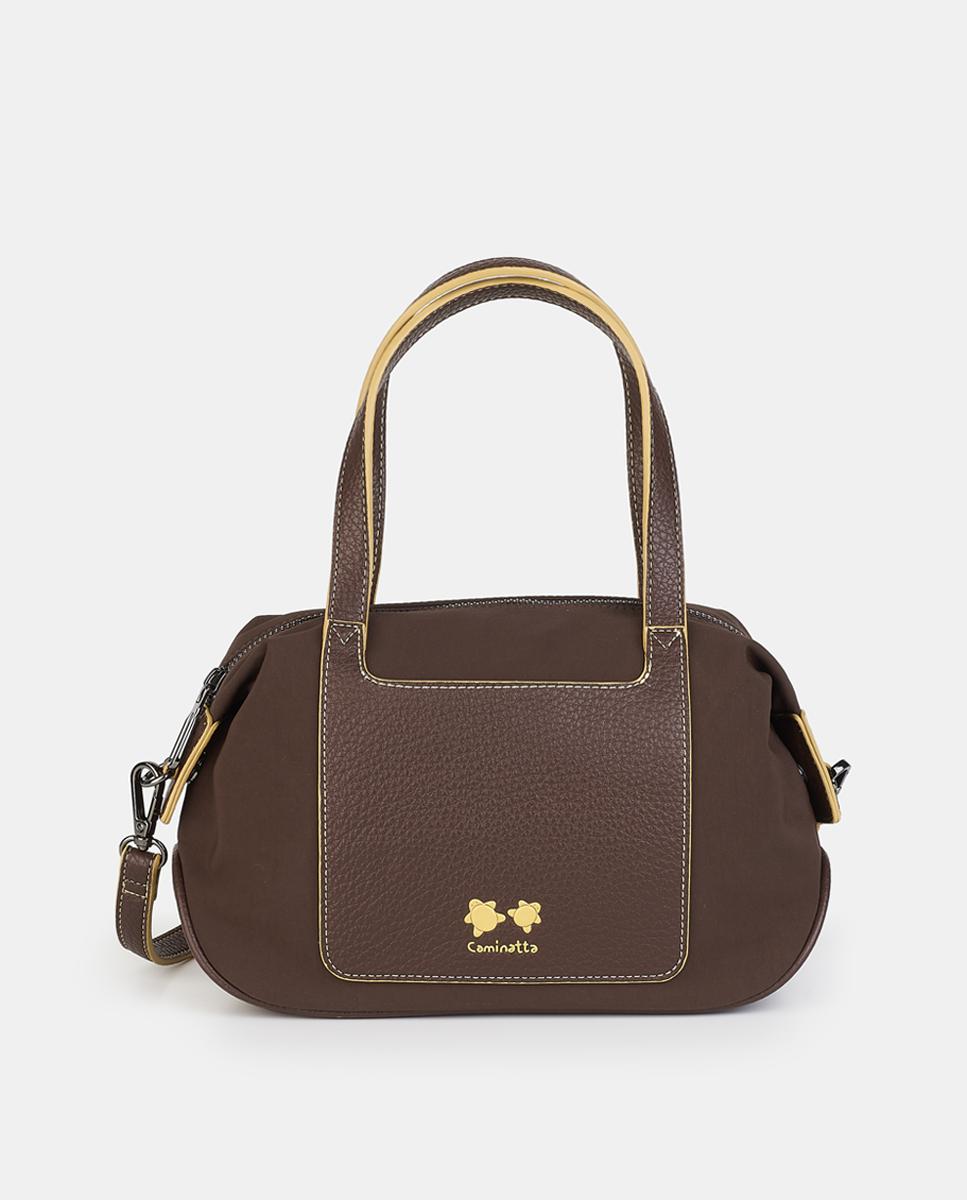 Crossbody-bowling con cremallera - Caminatta - Marrón Marrón-1