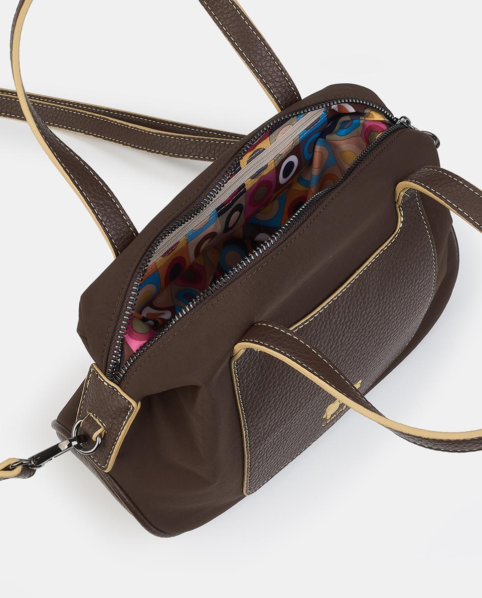 Crossbody-bowling con cremallera - Caminatta - Marrón Marrón-3