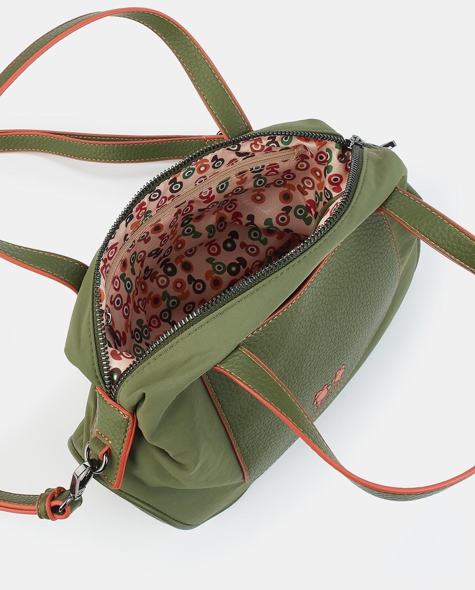Crossbody-bowling con cremallera - Caminatta - Verde militar Verde militar-3
