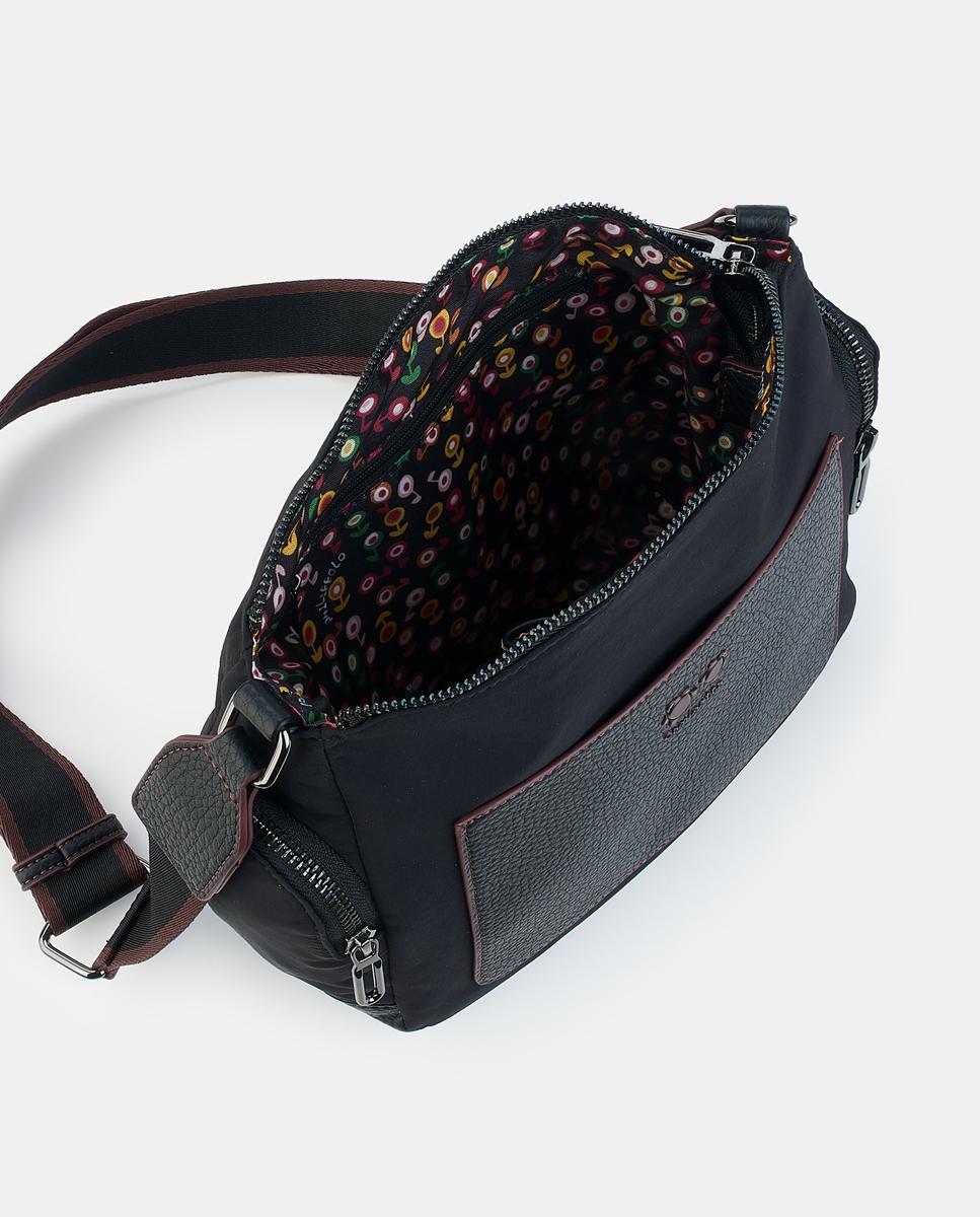 Mala Crossbody com Fecho de Correr Preto-3