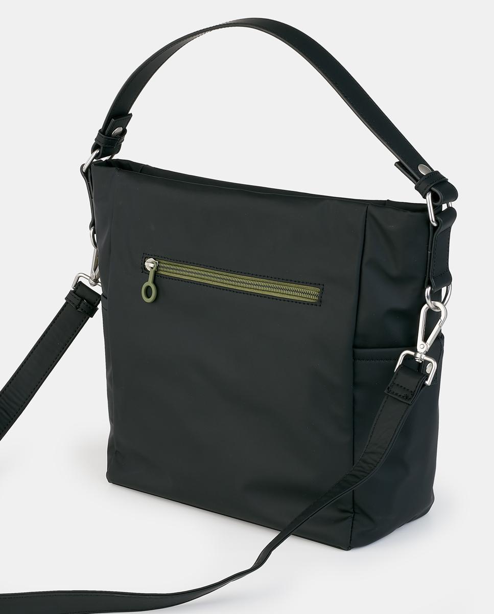 Mala Hobo com Fecho de Correr Preto-2