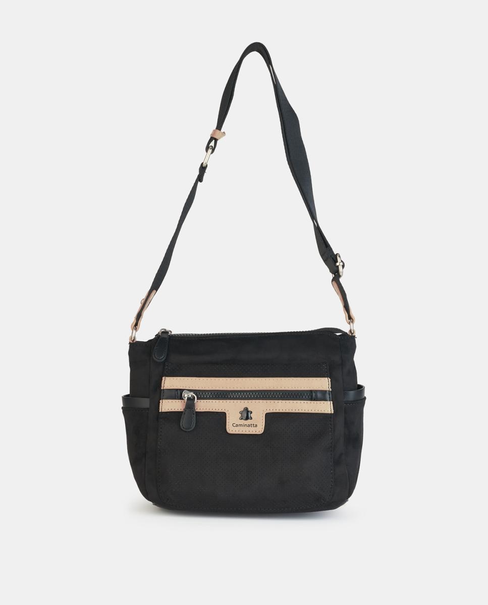 Mala Crossbody com Fecho de Correr Preto-1