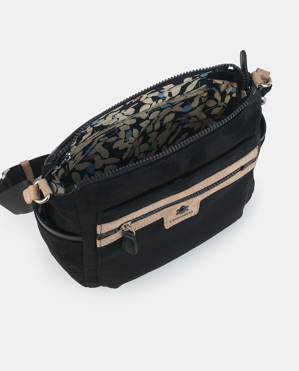 Mala Crossbody com Fecho de Correr Preto-3