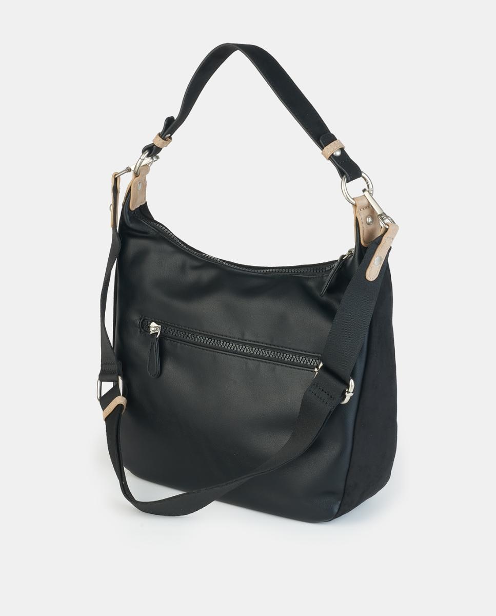 Mala Hobo com Fecho de Correr Preto-2