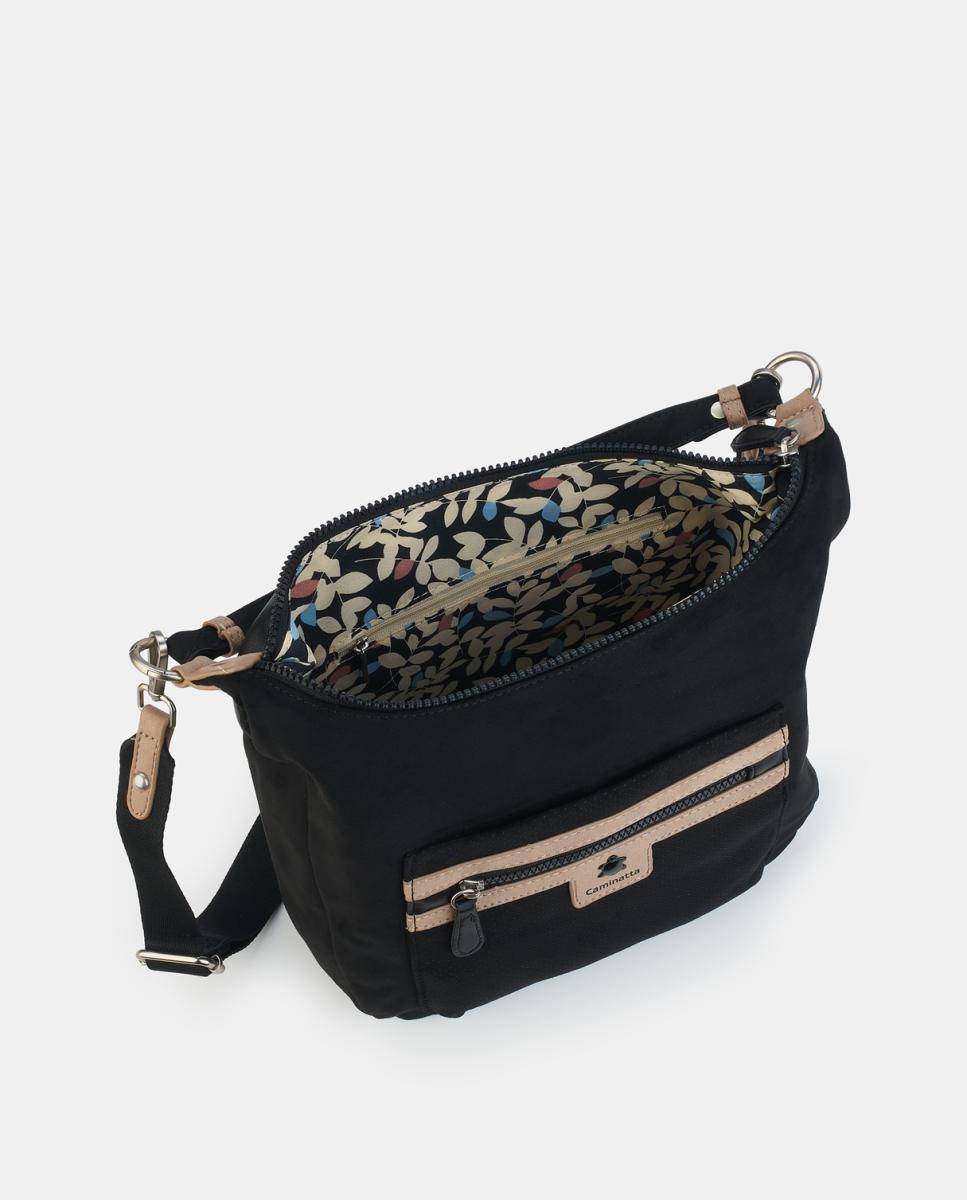 Mala Hobo com Fecho de Correr Preto-3