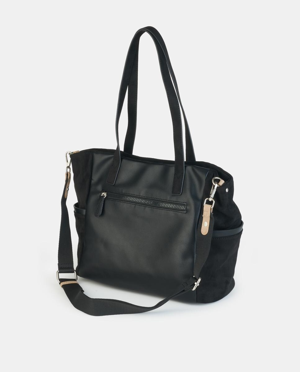 Mala Shopper com Fecho de Correr Preto-2
