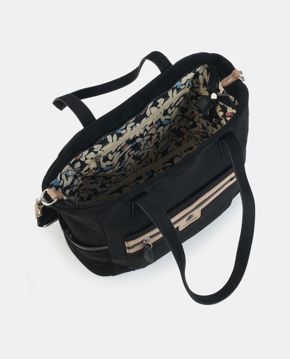 Mala Shopper com Fecho de Correr Preto-3
