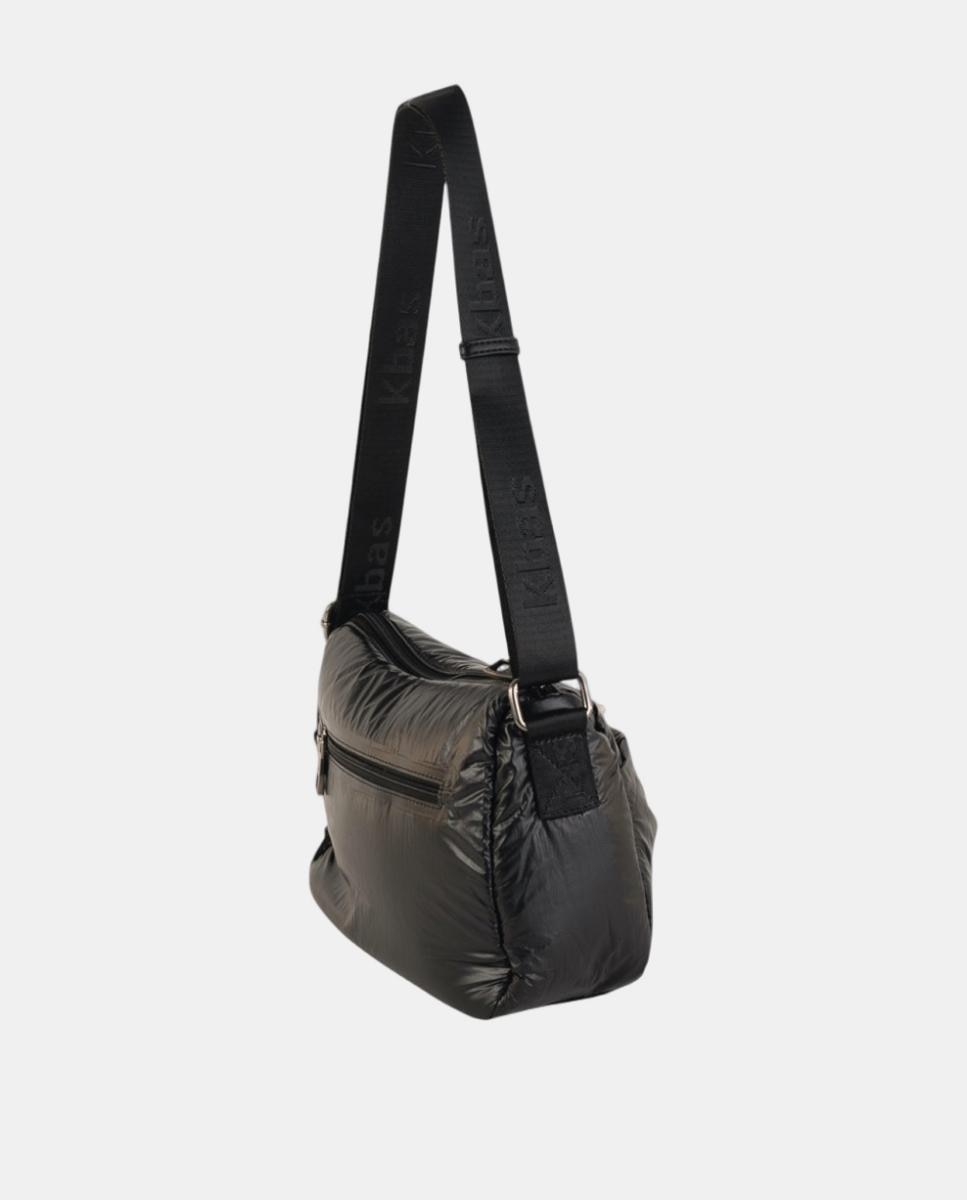 Mala a Tiracolo Média Acolchoada com Correia Ajustável Preto-2