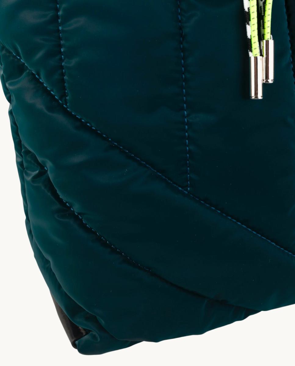 Mala Tipo Tote Grande Acolchoada com Alça de Tiracolo Ajustável Azul-marinho-3