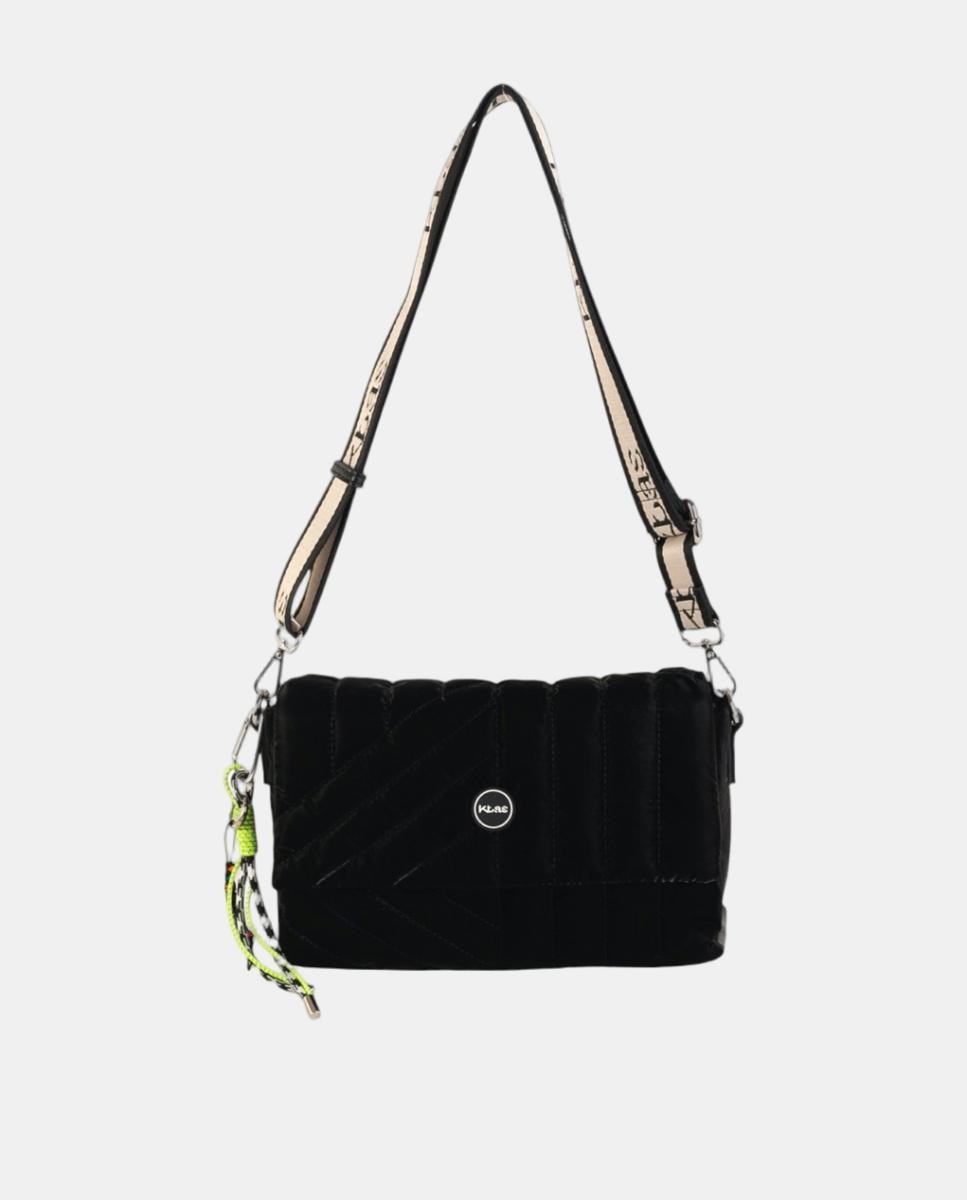 Imagem 0 de Mala Crossbody Compacta em Nylon Acolchoado com Aba e Correia Ajustável