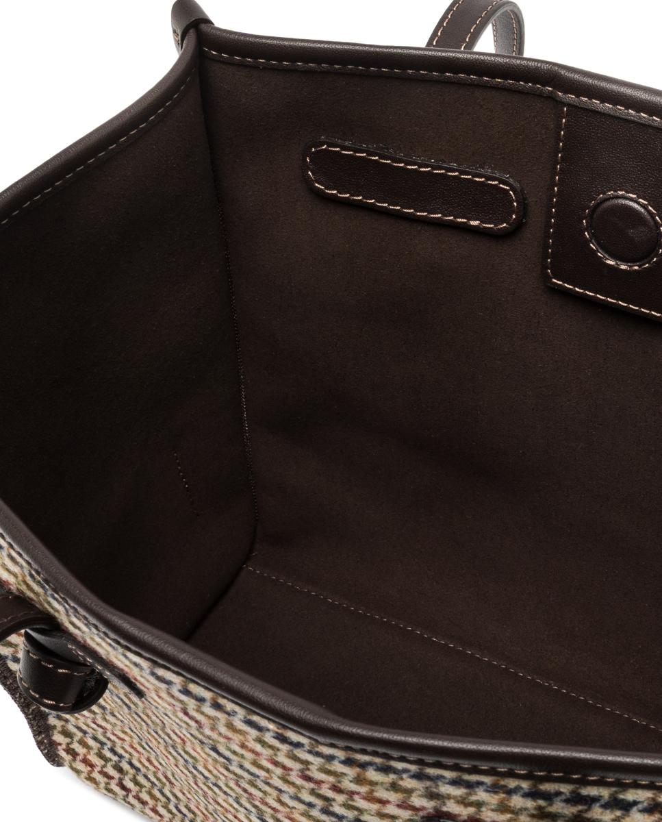 Bolso de hombro tamaño mediano en pata de gallo colección MARCELLA - Gianni Chiarini - Beige Beige-4