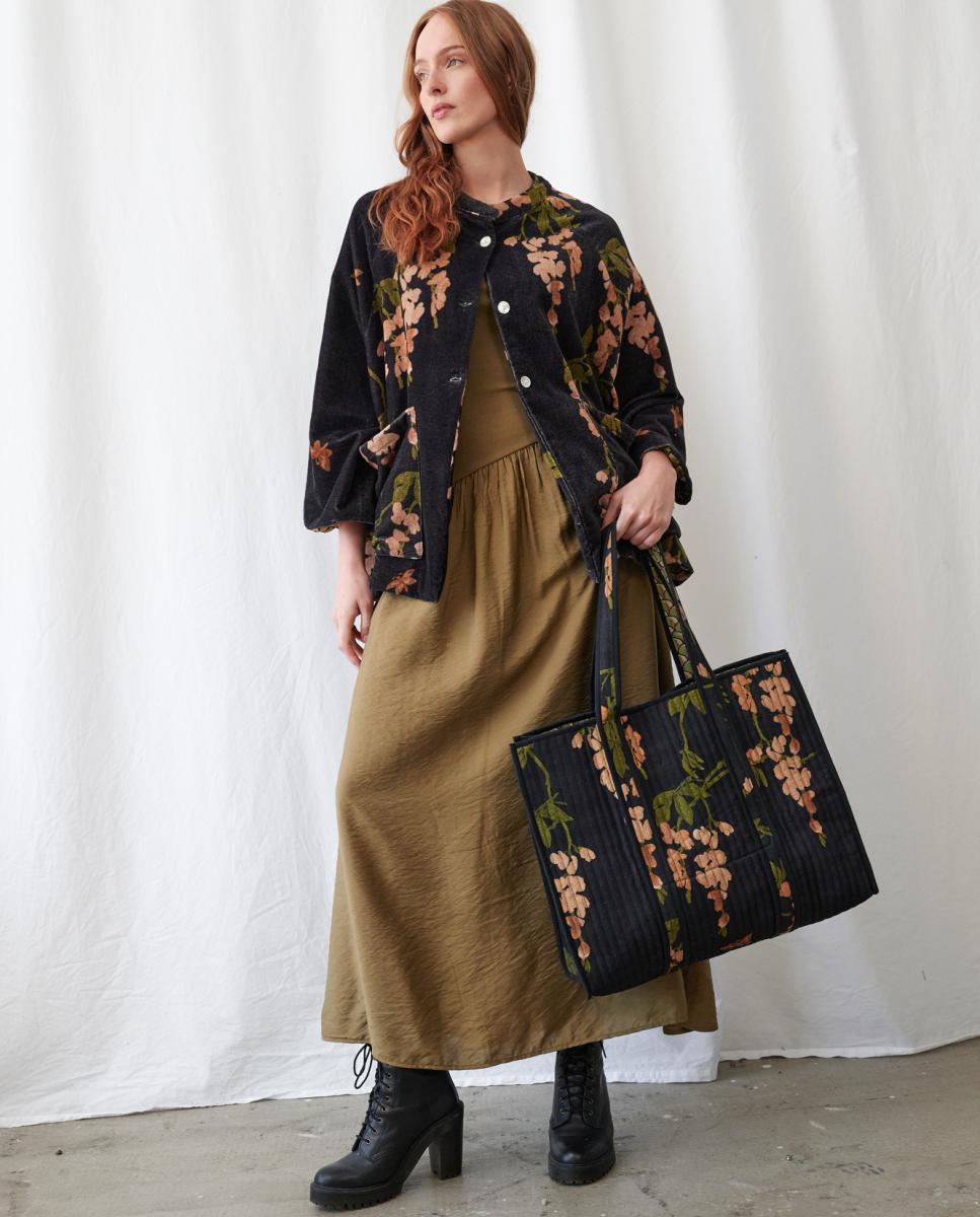 Mala Tipo Tote Acolchoada - Wisteria Black Preto-2