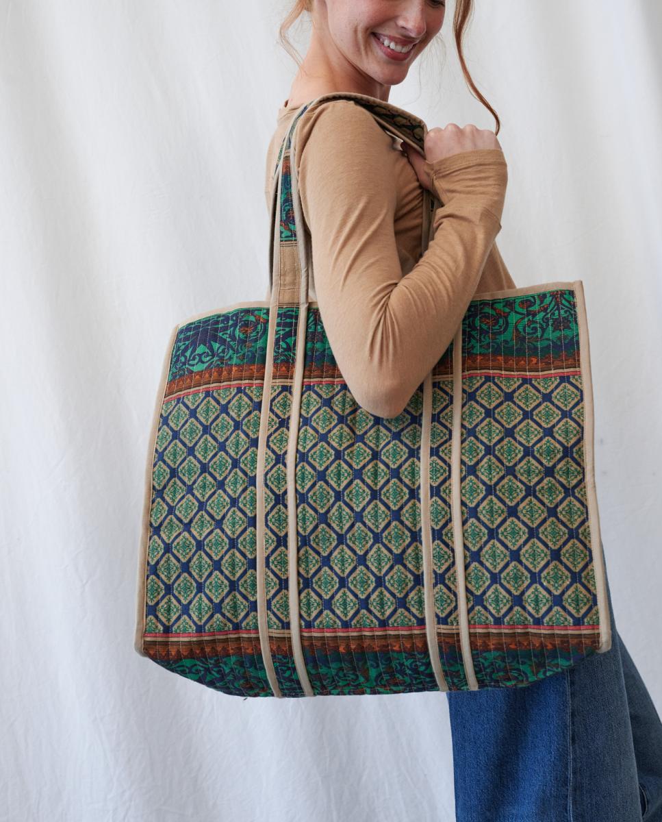 Bolso tote acolchado Amulet Emerald - One Hundred Stars - Verde Verde-2