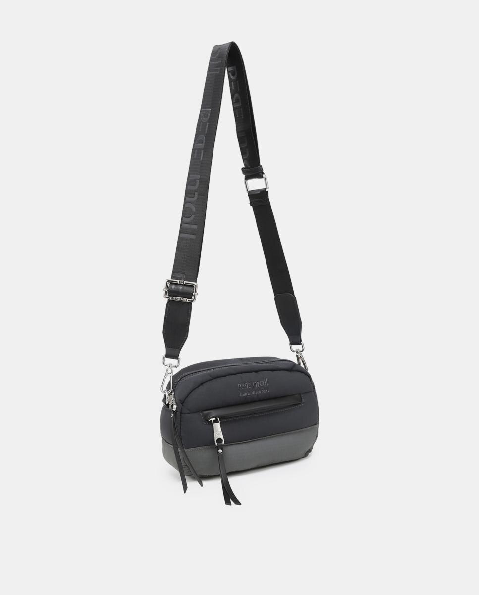 Mala a Tiracolo de Nylon Cinzento-2