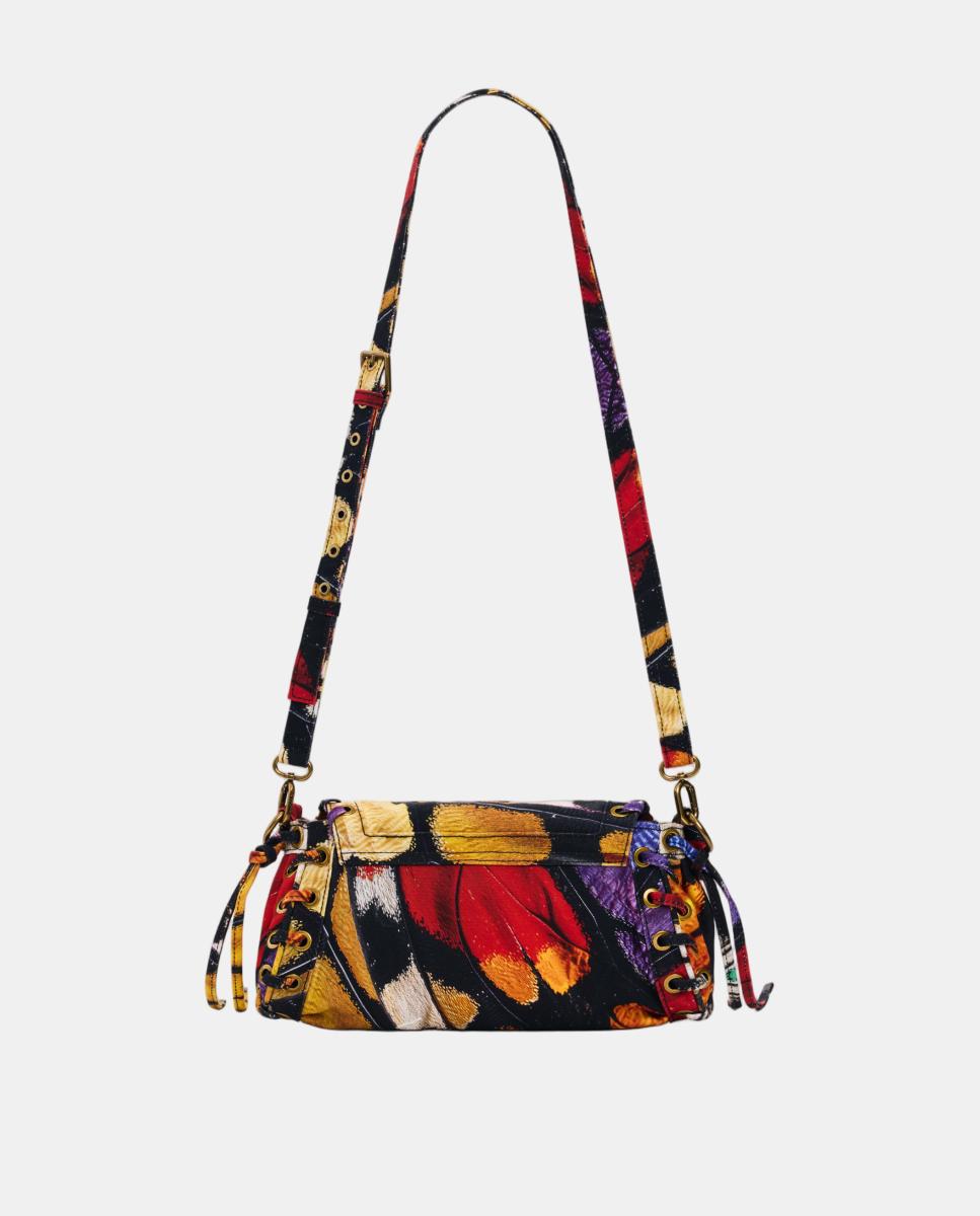 Mala a Tiracolo Pequena com Estampado Multicolor Multicolor-3