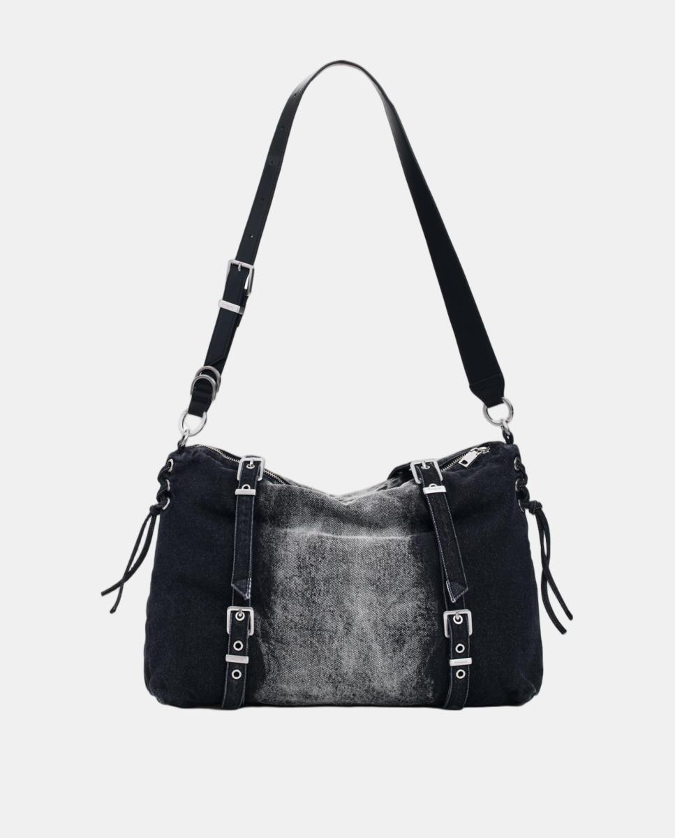 Mala Shopper Half Logo Grande de Ganga Escura Cinzento-escuro-3