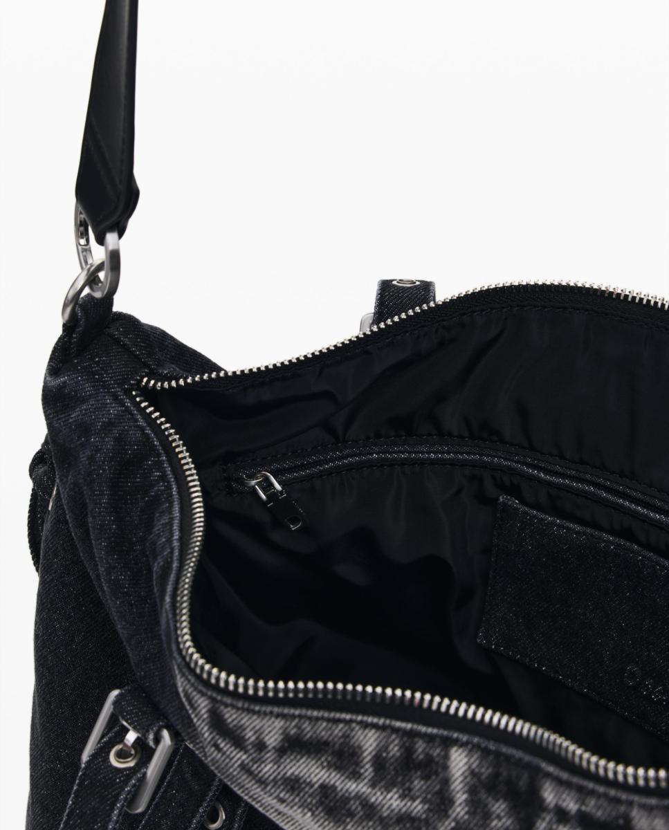 Mala Shopper Half Logo Grande de Ganga Escura Cinzento-escuro-4